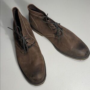 Johnston & Murphy Chukka Boots Brown Suede Leather Lace Up Boots Versatile 12M